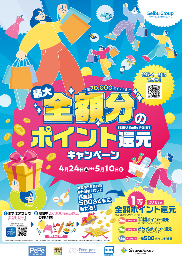 最大全額分のポイント還元キャンペーン