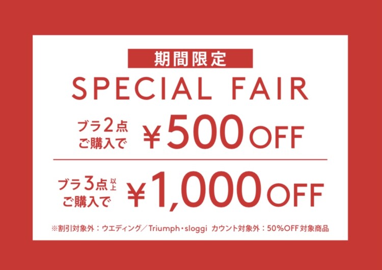 ブラジャー5点以上ご購入で 2000円OFF❣️