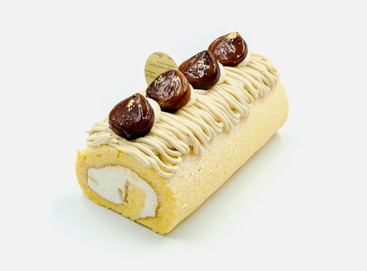 栗のロールケーキ