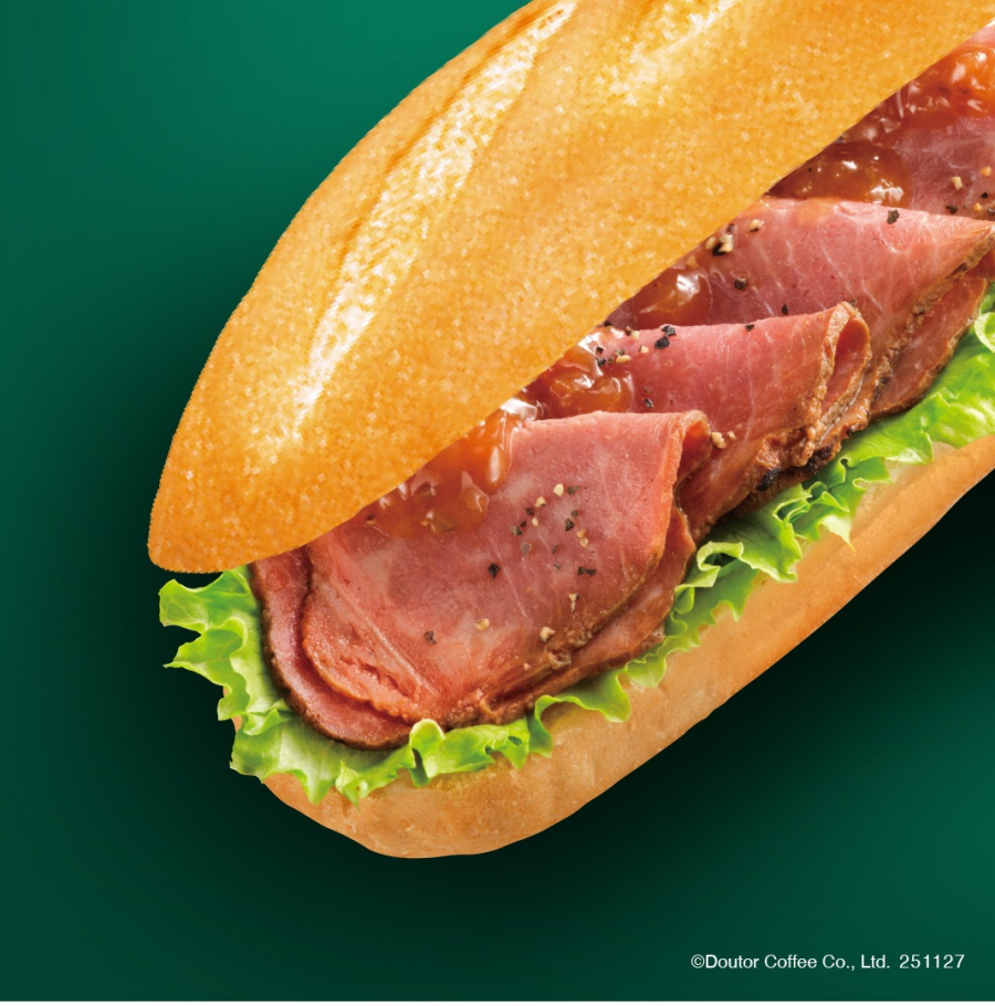 ドトールでご褒美！ 「トリュフ香る ミラノサンド 炭火焼きローストビーフ」3種　11月27日発売